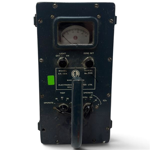 Electronic Associates Ltd. EA-161A Radiation Survey Meter, Serial No. 355