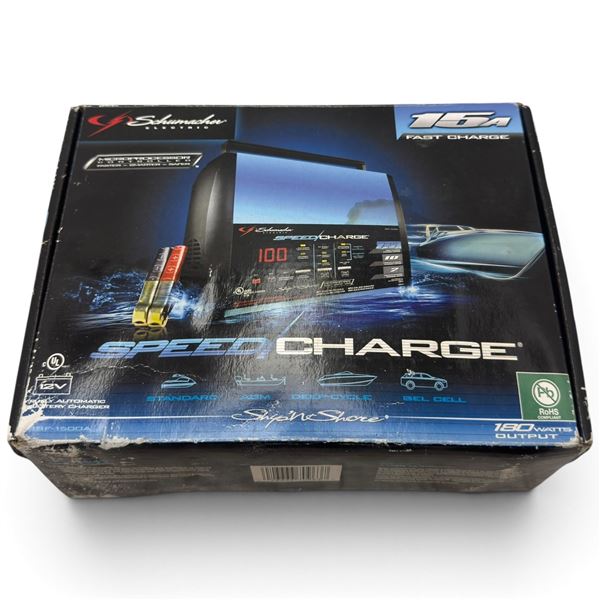 Schumacher SpeedCharge SSC-1500A 15A 12V Battery Charger, Maintainer & Tester in Box