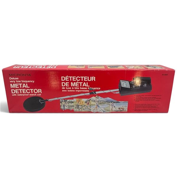 Micronta 63-3003 Deluxe VLF Discriminator Metal Detector with Bilingual Retail Box NOS