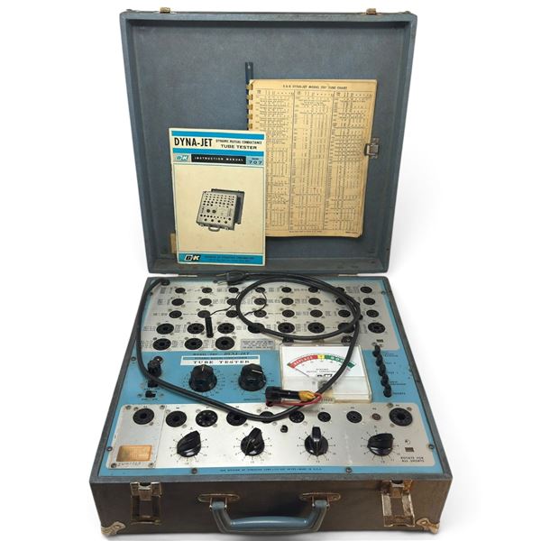 B&K Dynascan Model 707 Dyna-Jet Dynamic Mutual Conductance Tube Tester with Case