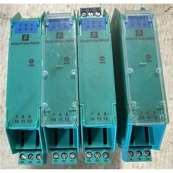 (4) Pepperl+Fuchs #KFD2-FF-Ex2RS232 Safety Relays