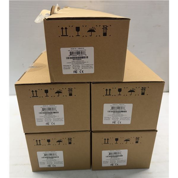 (5) Lorex #LNB4321-C 4MP HD IP IR Bullet Cameras NTSC