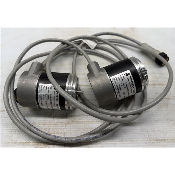 (2) Pepperl + Fuchs #308102 / DVM58N-032YYR0BN-1213 DeviceNet Rotary Encoders