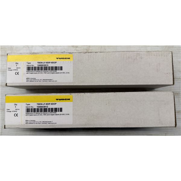 (2) Turck #1000039 / TBEN-LF-8DIP-8DOP Multiprotocol I/O Modules
