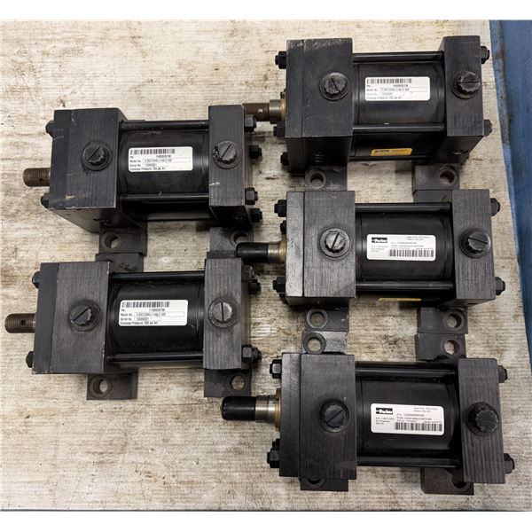 (5) Parker #1H000035738 / 3.25CC2ANLU14AC2.000 Air Cylinders 250psi