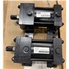 Image 1 : (2) Parker #1H000035738 / 3.25CC2ANLU14AC2.000 Air Cylinders 250psi