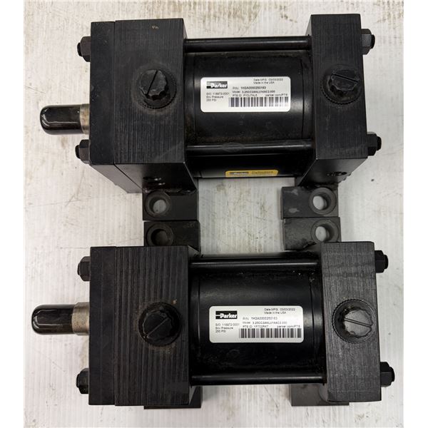 (2) Parker #1H2A0000250163 / 3.25CC2ANLU14AC2.000 Cylinders 250PSI