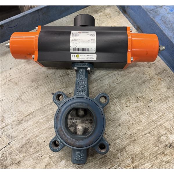 Ebro Armaturen #EB 6.1 SYS 40 Double Acting Actuator Butterfly Valve
