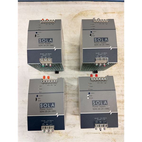 (4) Emerson #SDN 20-24-100C Sola Power Supplies