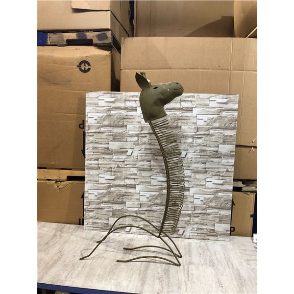 Long Metal Giraffe Neck CD Holder