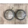 Image 2 : Lot Of 2 Round Louvered Outdoor Bulkhead Light Fixture