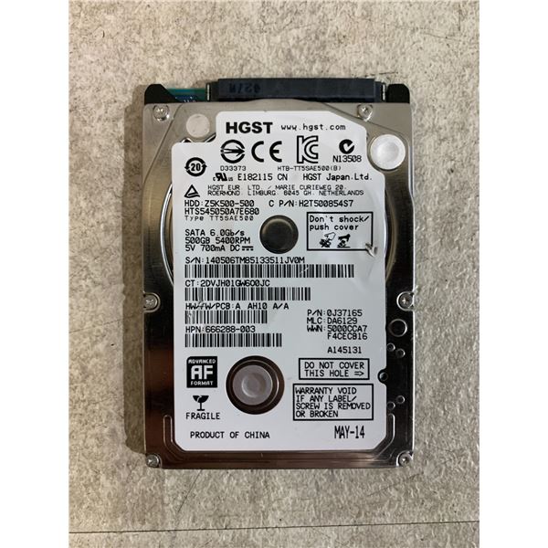 HGST Travelstar Z5K500 500GB 2.5in Internal Hard Drive