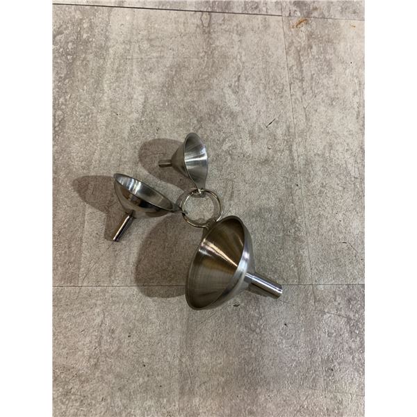 3 PCS - Different Sized Stainless Steel Funnels