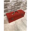 Image 7 : Red Metal Cantilever Toolbox With Assorted Tools Inside