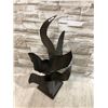 Image 2 : Bronze Toned Metal Abstract Floral Sculpture