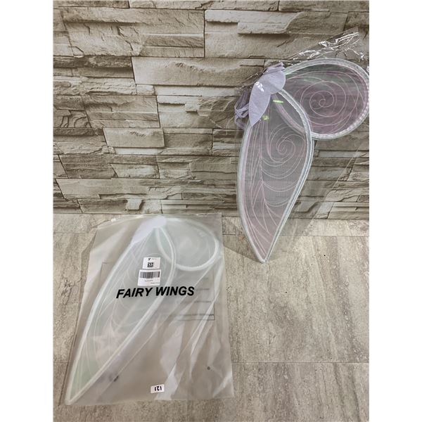 Lot Of 2 Pairs Of Fairy Wings - White & Pink