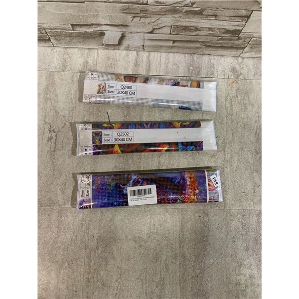 Lot Of 3 5D Diamond Painting Kits