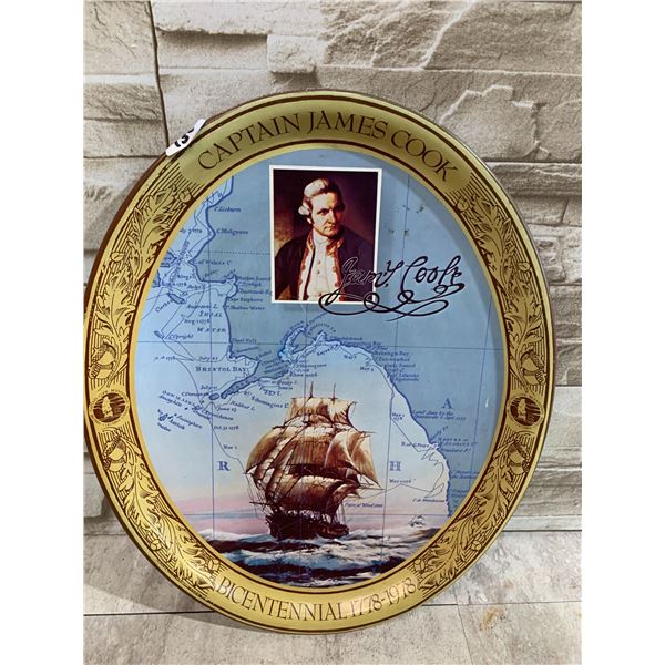 1978 Coca-Cola Captain James Cook Bicentennial Commemorative Oval Serving Tray
