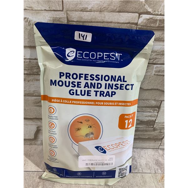 Ecopest Professional Mouse & Insect Glue Traps - 12 Pack