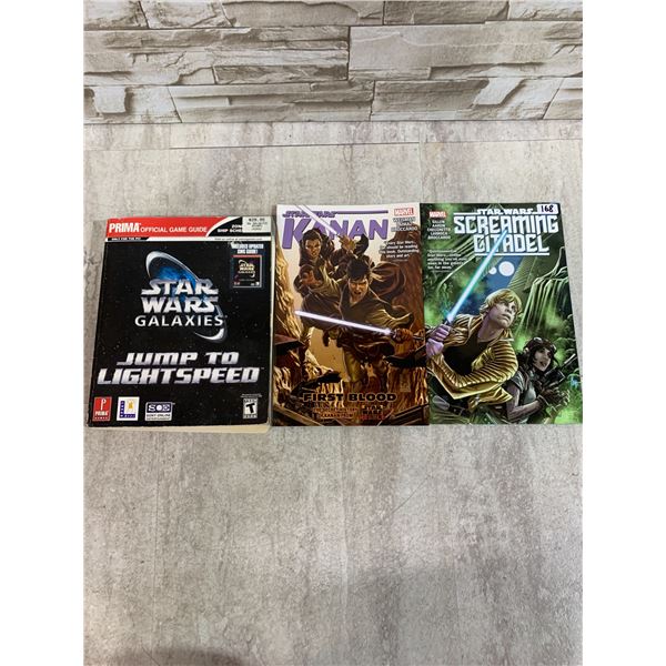 Lot Of 3 Starwars Books - PRIMA Starwars Galaxies Official Game Guide -  StarWars Kanan - & Starwars