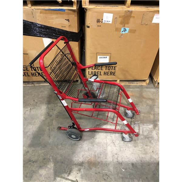 Red Metal Wheel Chair