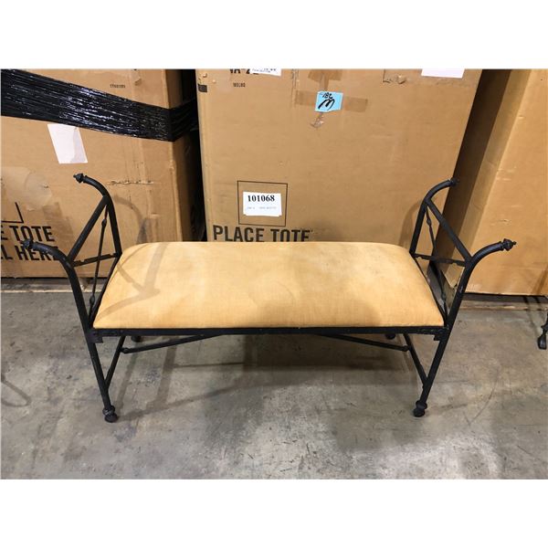 Upholstered Metal Frame Bench