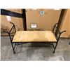 Image 1 : Upholstered Metal Frame Bench
