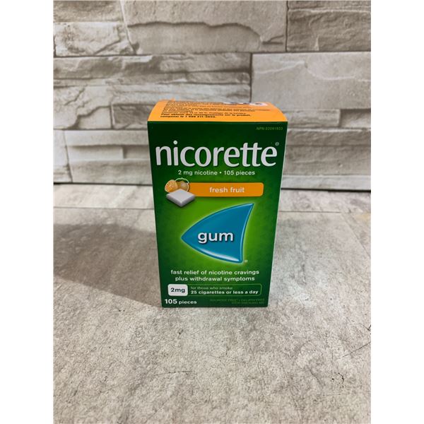 Nicorette 2mg Nicotine 105 PCS Fresh Fruit Gum