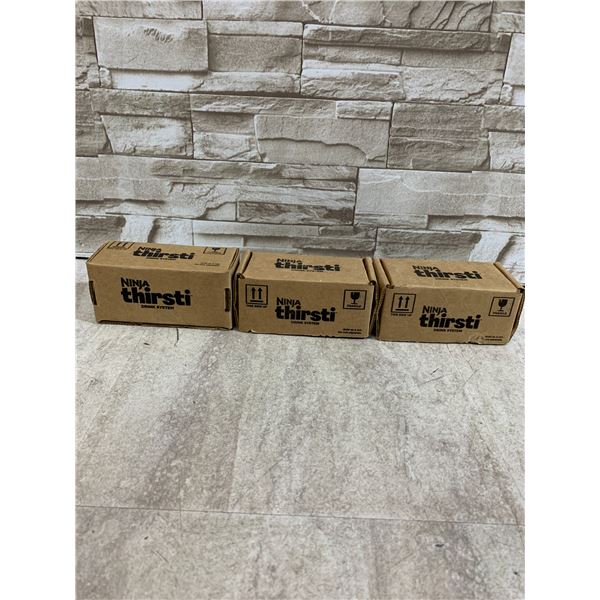 Lot Of 3 Boxes Of 3 Ninja Thirsti Zero Soda Cola Flavoured Liquid Water Drops - 350mL Each