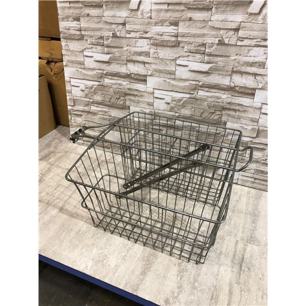 Vintage Double Side Rear Saddle Rack Bicycle Basket Made Of Metal Wire