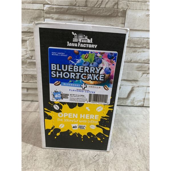 Java Factory Blueberry Short Cake (Blueberry + Vanilla) Flavoured Coffee Pods - 40 Pods - Expiry Dat