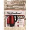 Image 1 : Red Hamilton Beach Stainless Steel 1.0L Electric Kettle
