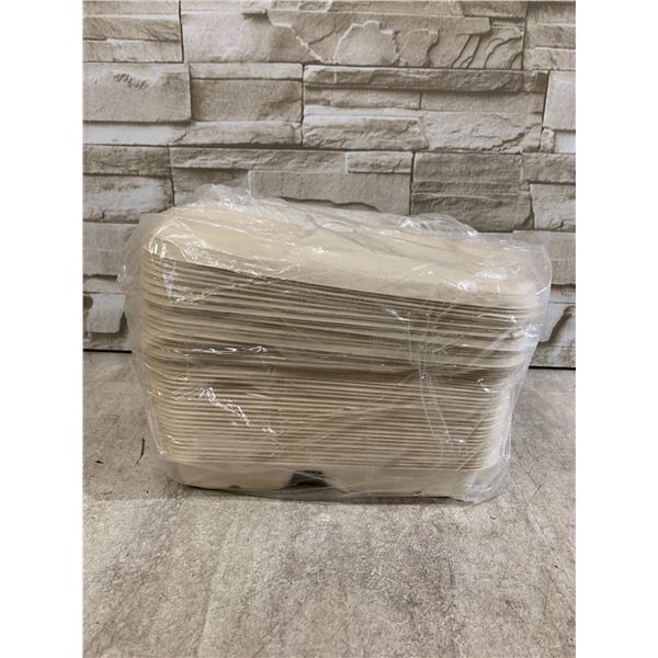 20 Pack Of 3 Compartment Disposable Paper Plate Trays