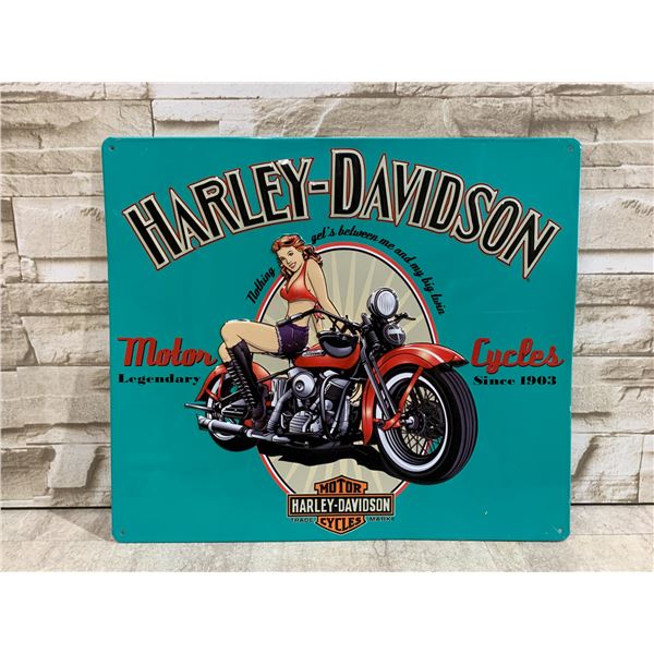 Metal Harley Davidson Motorcycles Sign