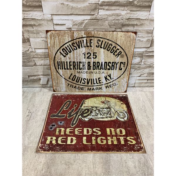 Lot Of 2 Metal Signs