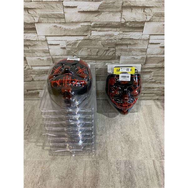 Lot Of 10 Purge Halloween Masks - Red