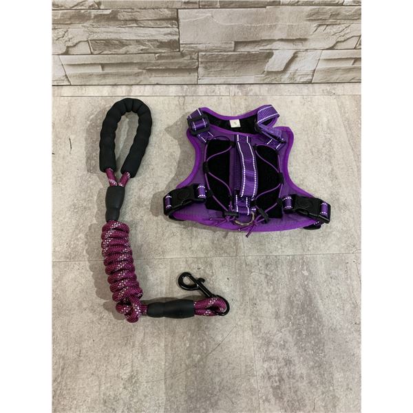 Purple Padded Pet Vest Harness - Small