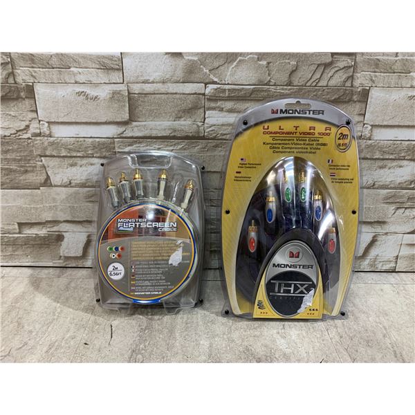 Monster FlatScreen Cable FS V200 F-2M Coaxial Video Cable & Monster Ultra 1000 THX Component Video C