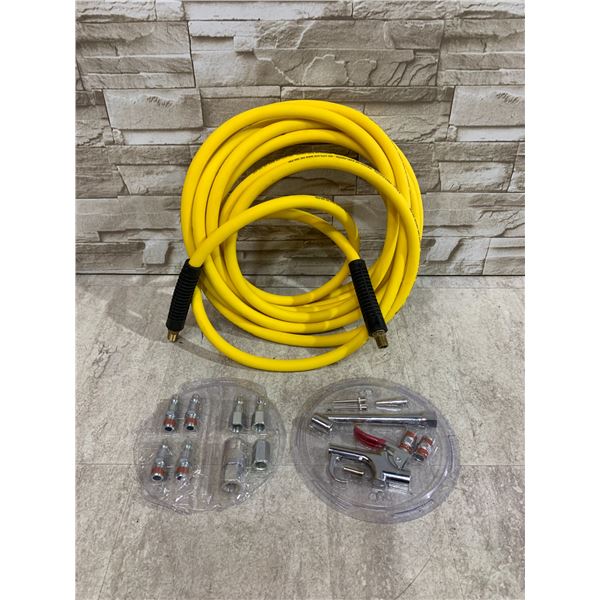 19 PCS Air Compressor Accessories Kit With 3/8in x 25FT Hybrid Hose