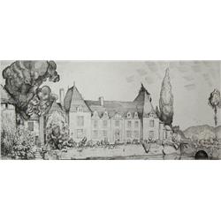 J.E.LABOUREUR H.Signed Etching French