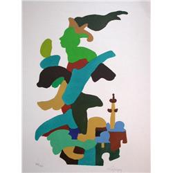 CHARLES LAPICQUE Litho Surrealism 1970