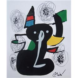 JOAN MIRO Color Lithograph Abstract 1980
