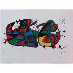 JOAN MIRO Signed Color Litho Surrealism Spanish