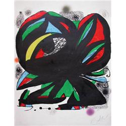 JOAN MIRO H.Signed Lithograph Surrealism