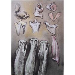 HENRY MOORE H.Signed Lithograph British Art