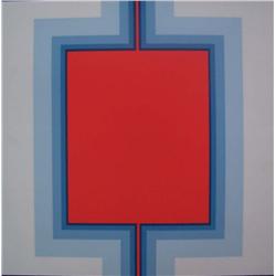 JO NIEMEYER Serigraph German Abstract 1974 Op Art
