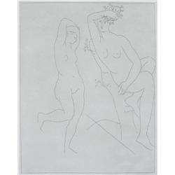 PABLO PICASSO Signed Etching 1965 Woman