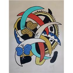 F. LEGER Signed Lithograph French Cubism 1948