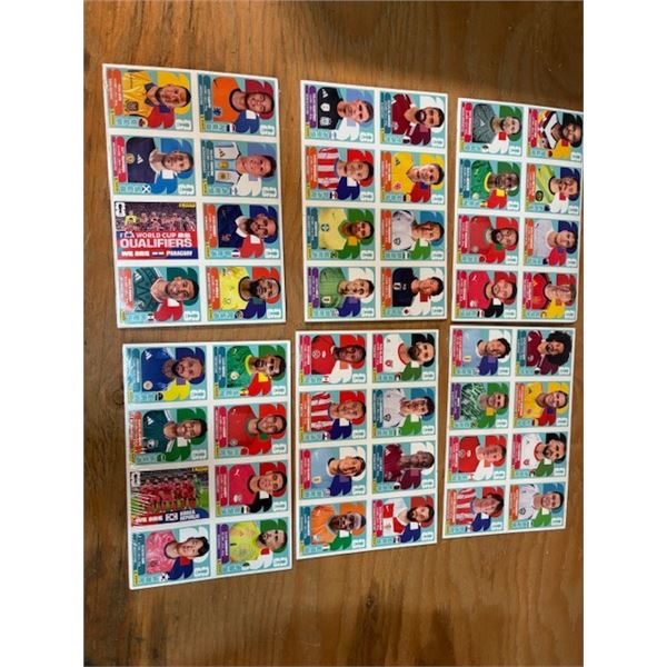 FIFA 2026 Stickers 6 pkg. of 3 Sheets = 18 sheets