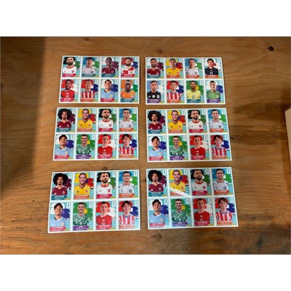 FIFA 2026 Stickers 6 pkg. of 3 Sheets = 18 sheets